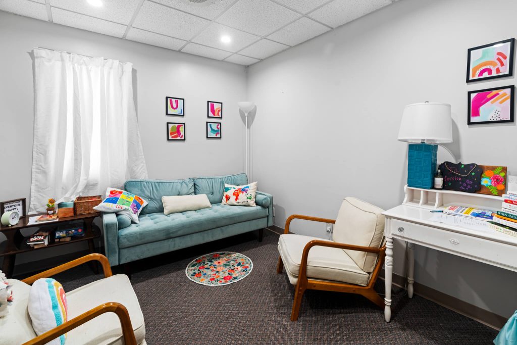 Counseling room | lgbtqia+ therapy gardendale | therapy gardendale, al | counseling gardendale, al | Pelham, AL | Alabaster, AL A view of IHS’s Gardendale counseling space, offering a calming setting for those seeking compassionate therapy services in Gardendale, AL.